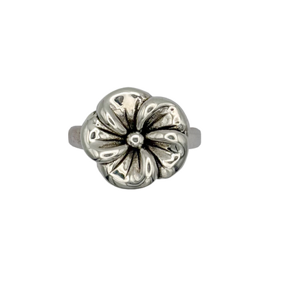 Vintage Sterling Plumeria Ring